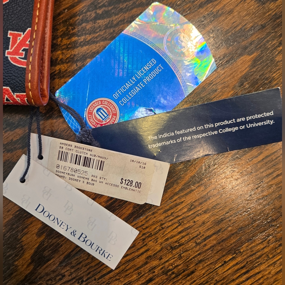 Dooney & Bourke Auburn University Navy and Orange Clutch NWT - Picture 4 of 4